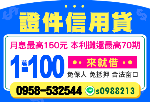 證件信用貸